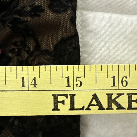 INVITEE Dress Womens Medium Black Lace Bodycon Sheath Sexy Cocktail Coquette - Picture 13 of 14